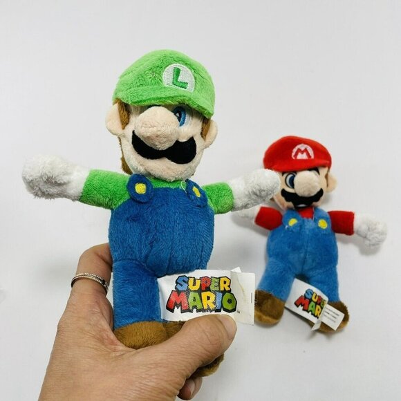 Nintendo Super Mario Luigi Plush Toy Set Brothers Twins Men Red Green Video Game - Picture 7 of 12